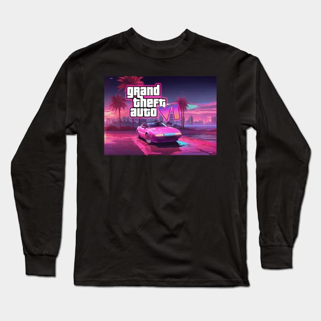 GTA 6 Long Sleeve T-Shirt by Buff Geeks Art